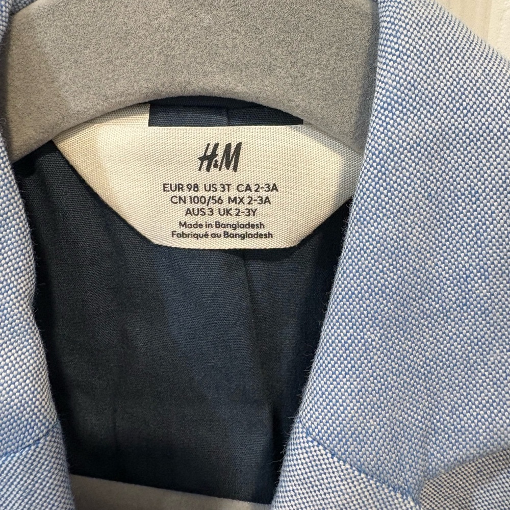 H&M Sky Blue Kids Blazer - Picture 3 of 4